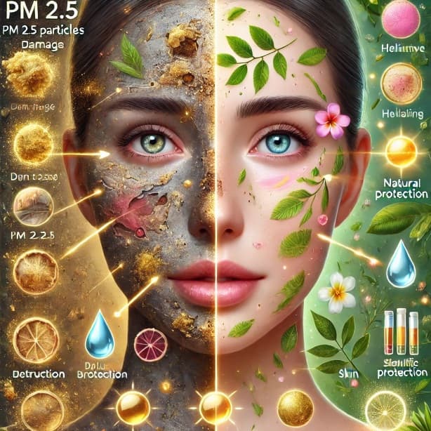 Effects of PM 2.5 on the Skin and Benefits of Plant Extracts in Protecting and Restoring the Skin